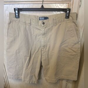 Polo Ralph Lauren Shorts Mens 35 Beige Khaki Prospect Short Chino Casual READ